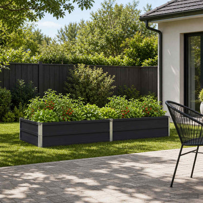 Steel Raised Garden Bed Anthracite 160x80x24cm