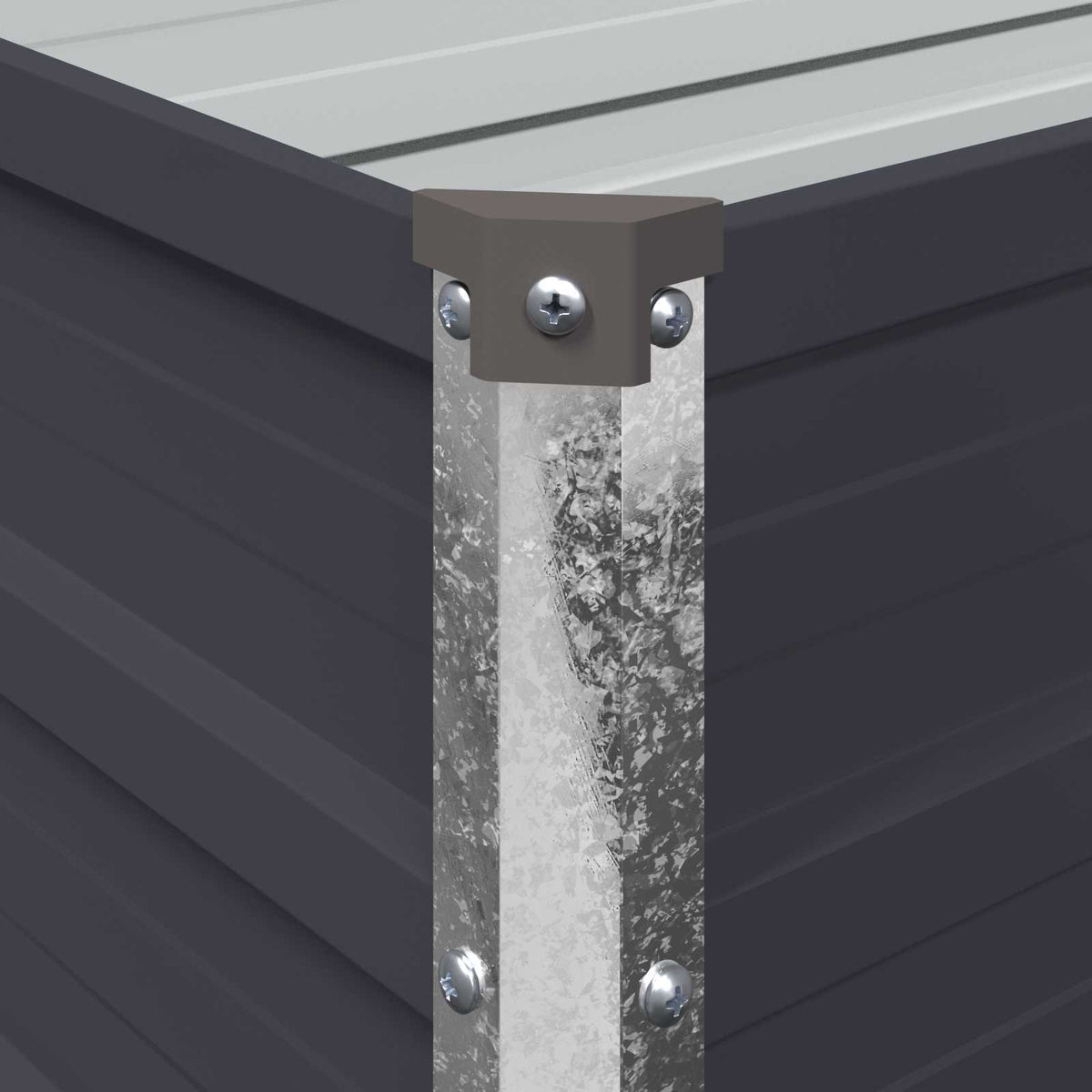 Raised Garden Bed Anthracite Steel 240x80x24cm
