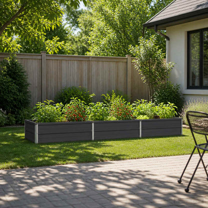 Raised Garden Bed Anthracite Steel 240x80x24cm