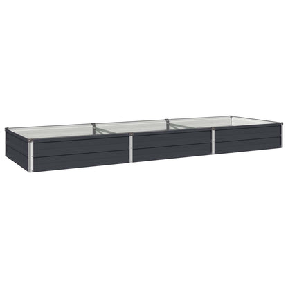 Raised Garden Bed Anthracite Steel 240x80x24cm