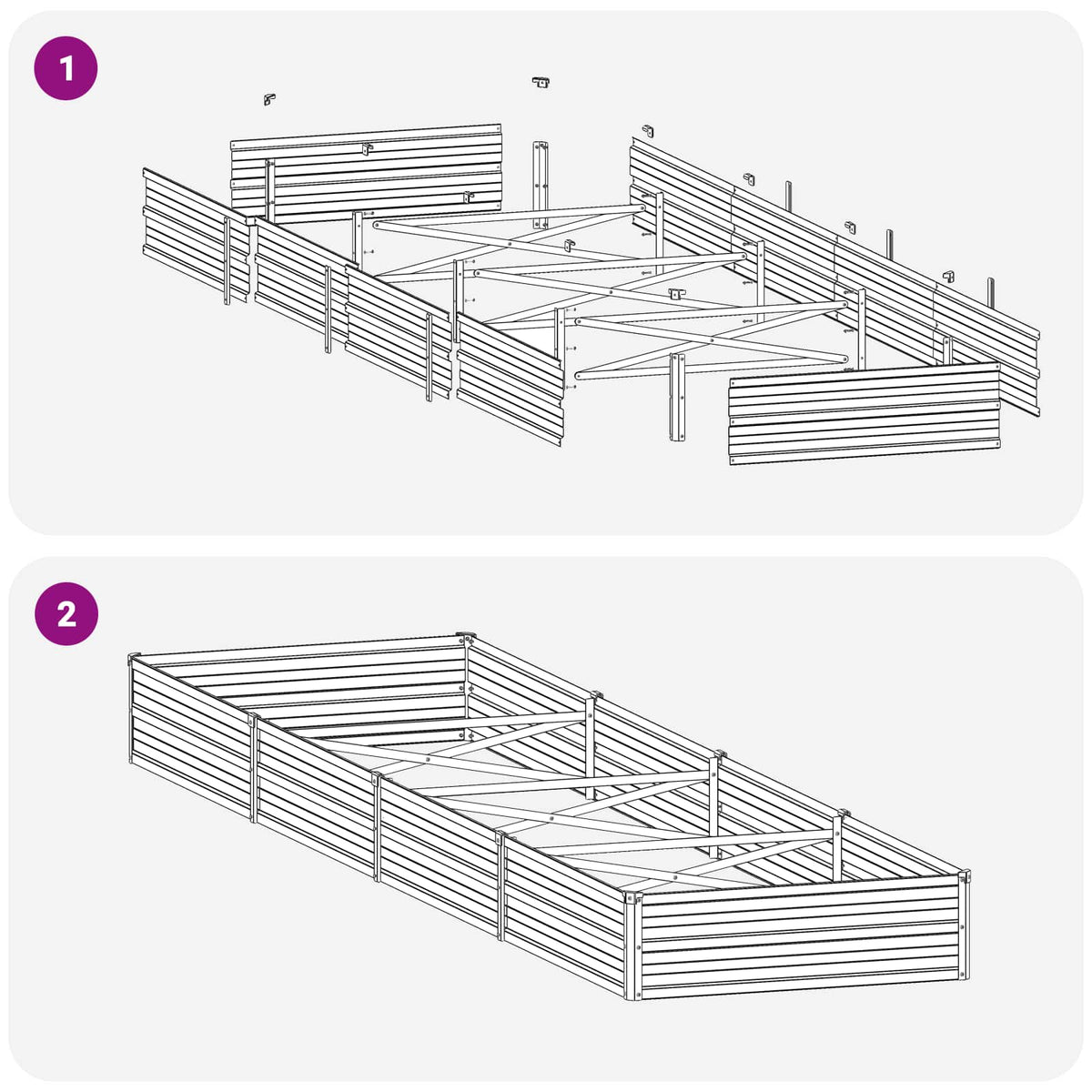 Garden Bed Anthracite Steel 320x80x24cm