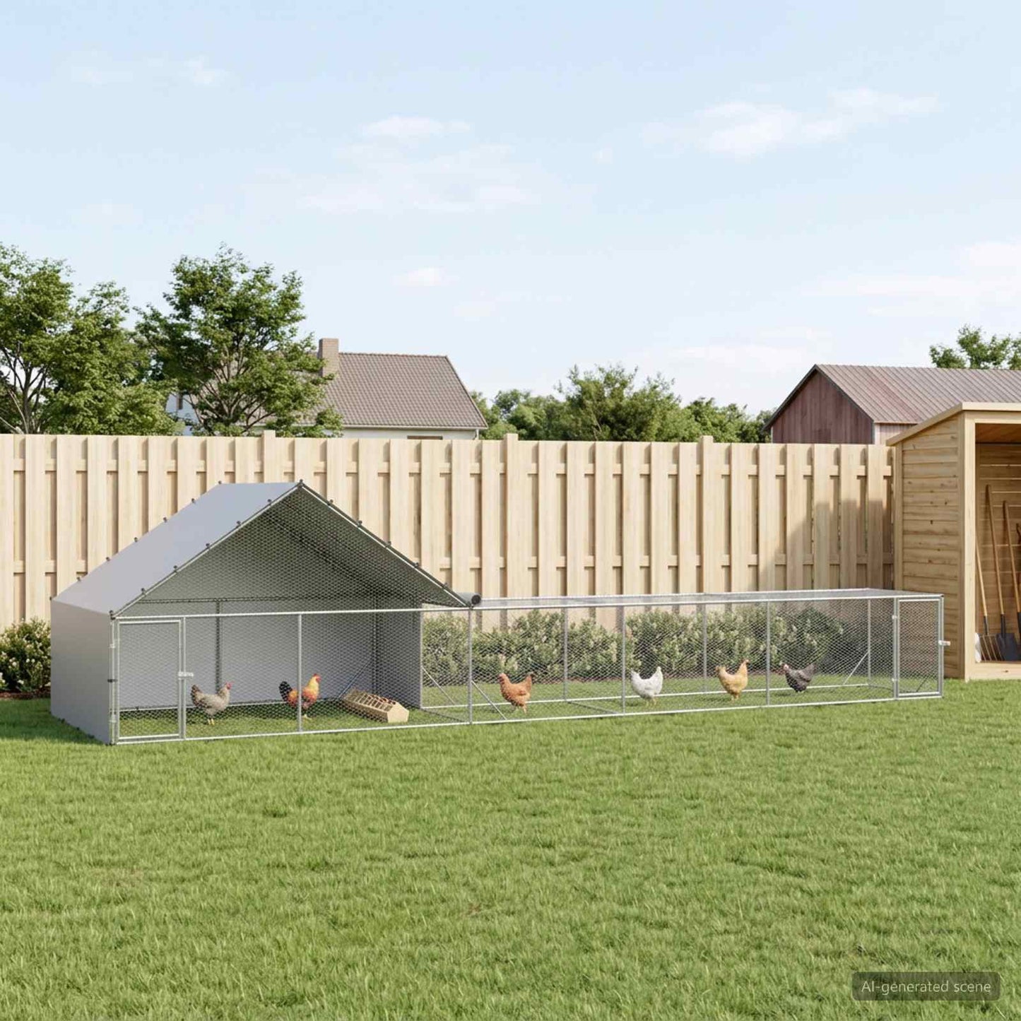 Chicken Coop Silver Yard 8 m x 2 m x 1.9 m