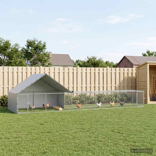 Chicken Coop Silver Yard 8 m x 2 m x 1.9 m