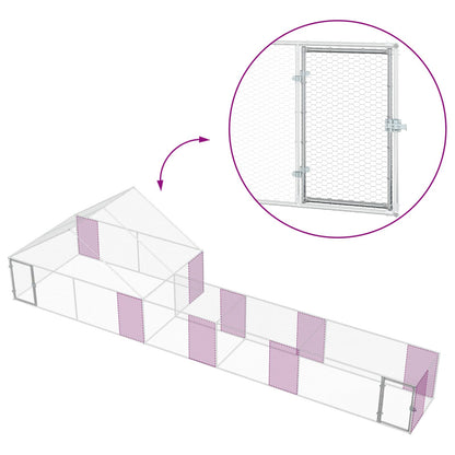 Chicken Coop Silver Yard 8 m x 2 m x 1.9 m