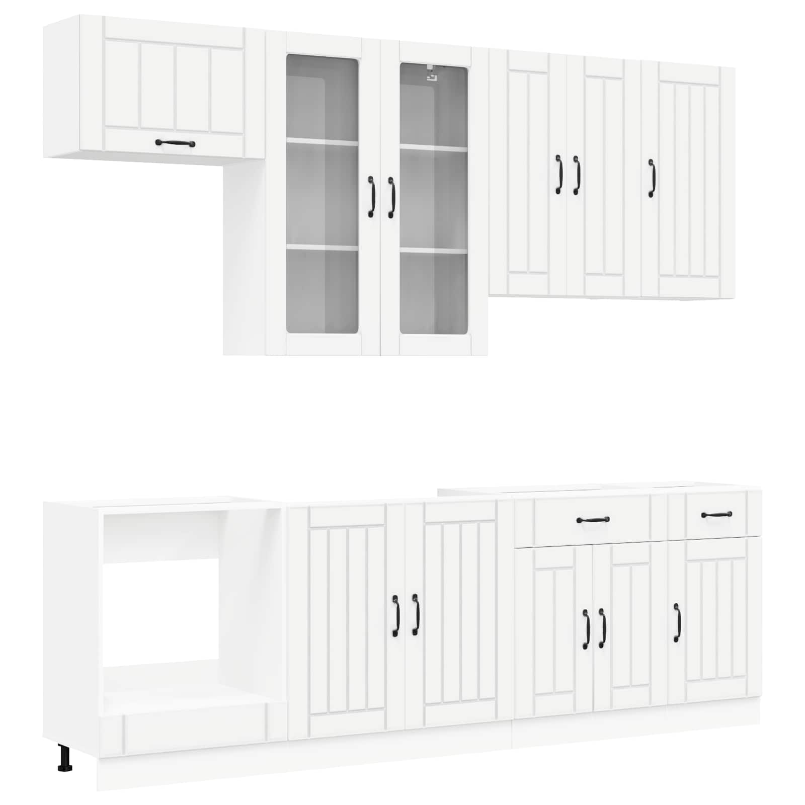 Kitchen Cabinet Set 8 Piece White | HomeAndLiving - 2