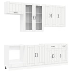 Kitchen Cabinet Set 8 Piece White | HomeAndLiving