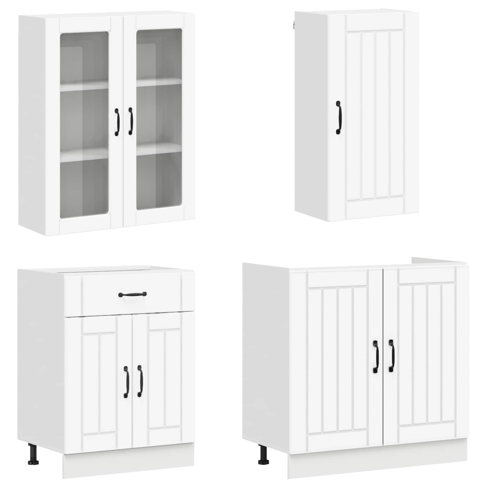 Kitchen Cabinet Set 8 Piece White | HomeAndLiving - 3