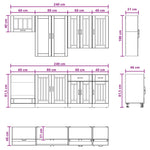 Kitchen Cabinet Set 8 Piece White | HomeAndLiving