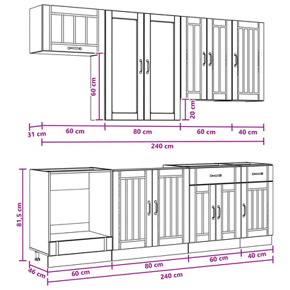Kitchen Cabinet Set 8 Piece White | HomeAndLiving - 9