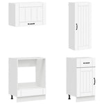 White Kitchen Cabinet Set 8 Piece Engineered Wood | HomeAndL