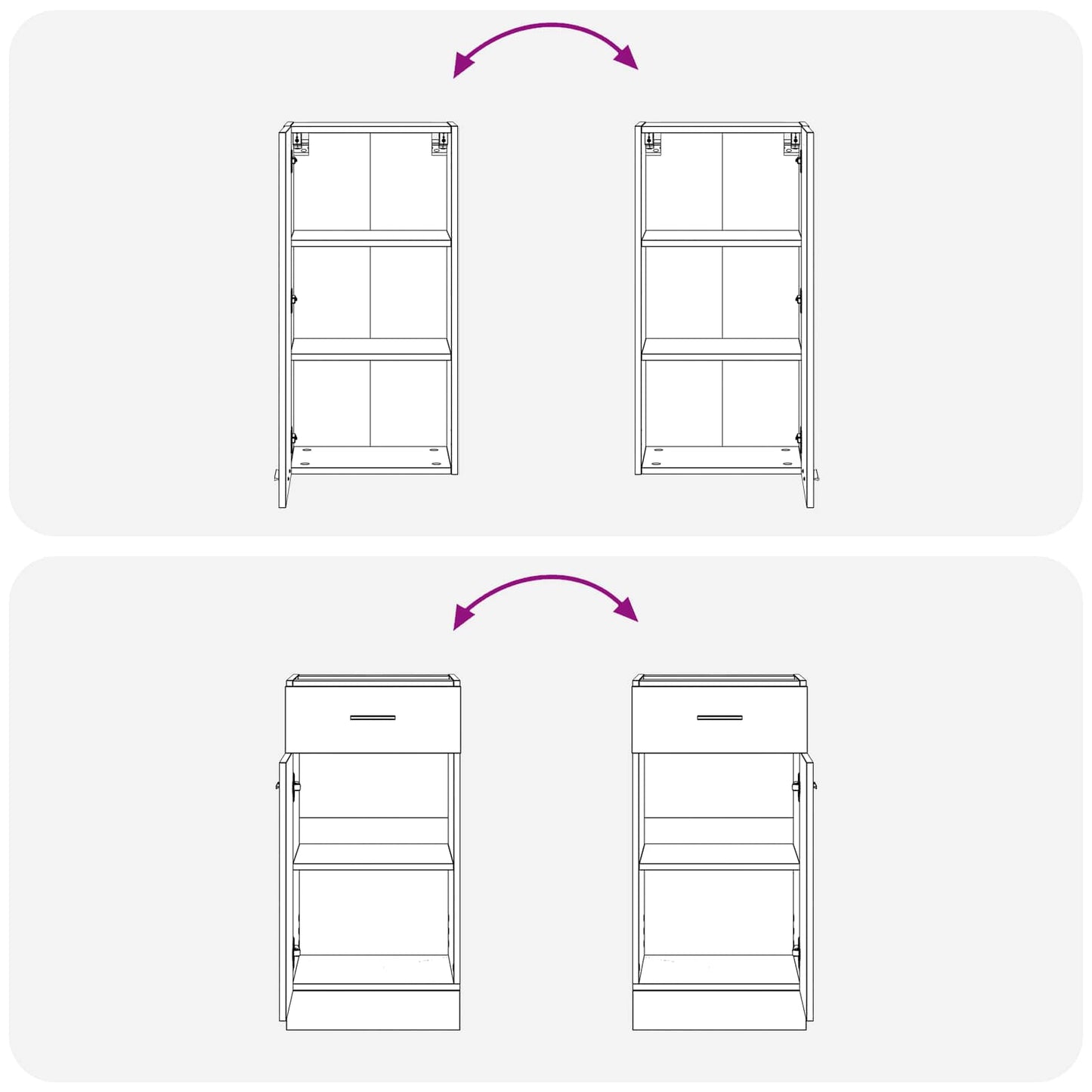 White Kitchen Cabinet Set 5 Piece Engineered Wood | HomeAndL - 6