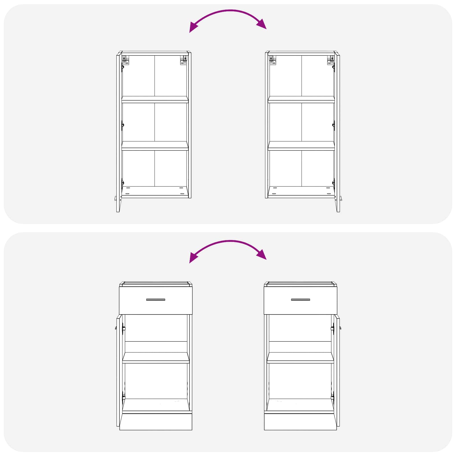 White Kitchen Cabinet Set 5 Piece Engineered Wood | HomeAndL - 6