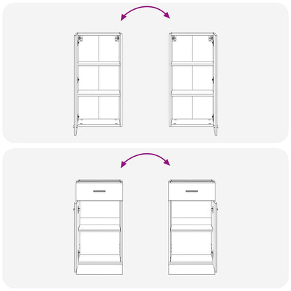 White Kitchen Cabinet Set 5 Piece Engineered Wood | HomeAndL - 6
