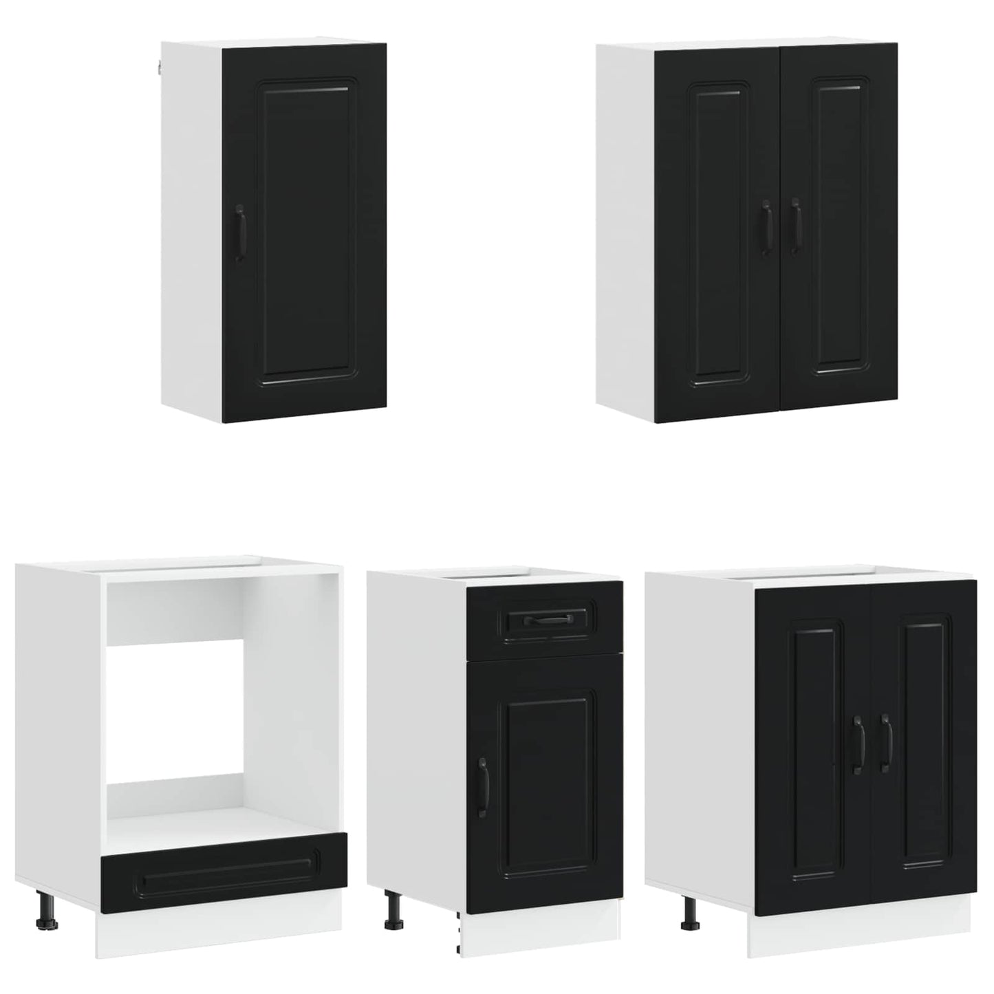 Black Kitchen Cabinet Set 5 Piece | HomeAndLiving - 3
