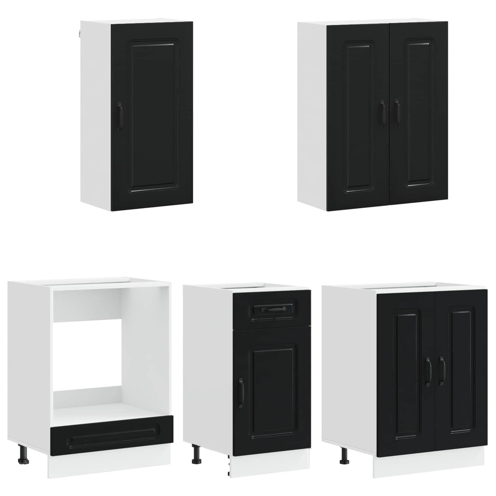 Black Kitchen Cabinet Set 5 Piece | HomeAndLiving - 3