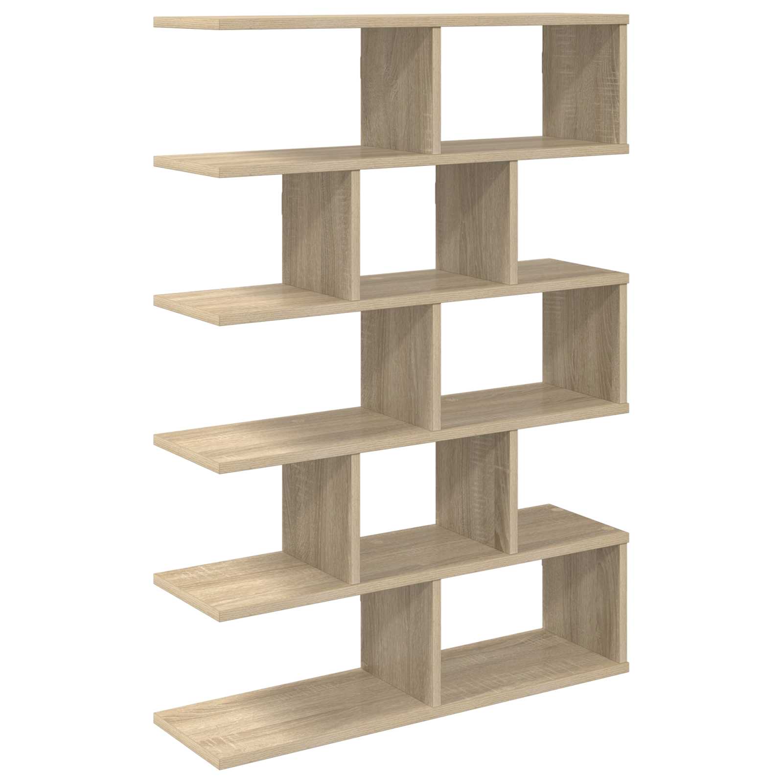 Wall Shelf 12 Compartments Sonoma Oak | HomeAndLiving - 2