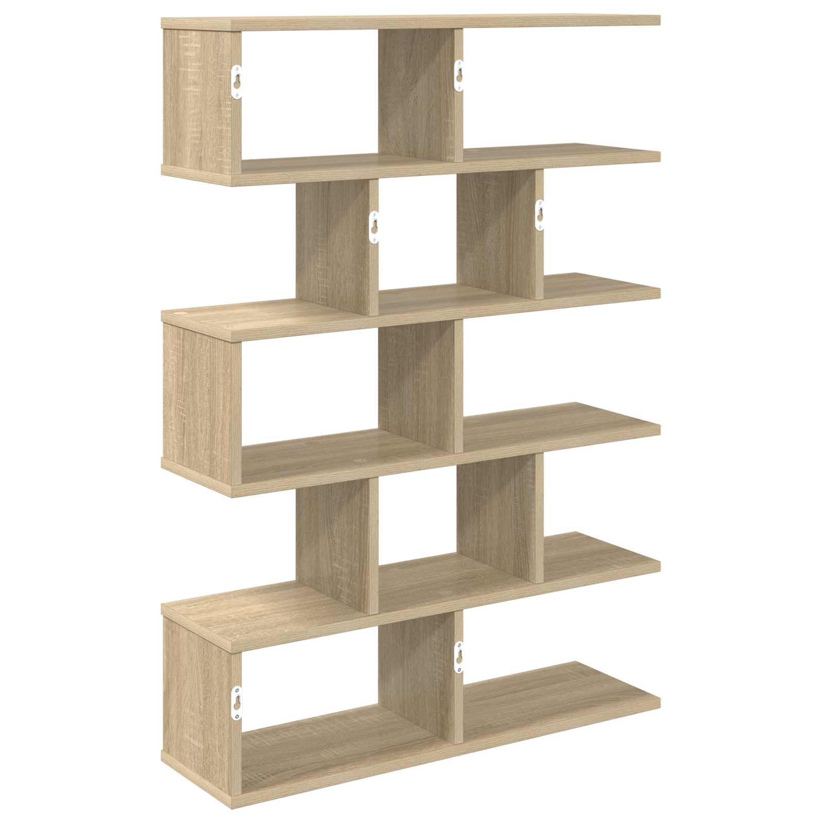 Wall Shelf 12 Compartments Sonoma Oak | HomeAndLiving - 6