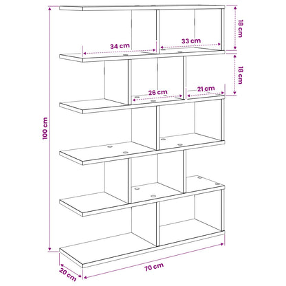 Wall Shelf 12 Compartments Sonoma Oak | HomeAndLiving - 8