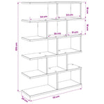 Wall Shelf 12 Compartments Sonoma Oak | HomeAndLiving
