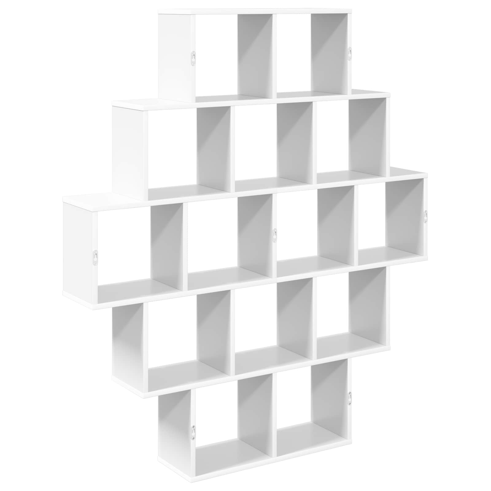 White Wall Shelf 14 Compartments 120cm | HomeAndLiving - 6