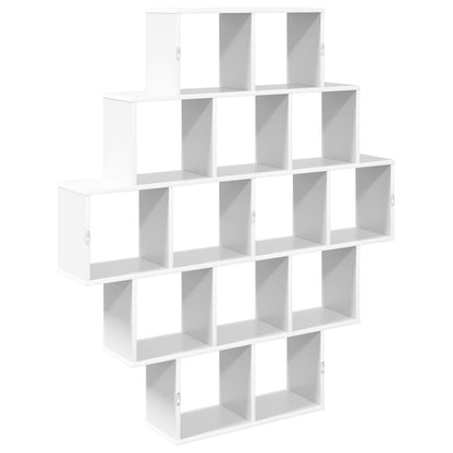 White Wall Shelf 14 Compartments 120cm | HomeAndLiving - 6