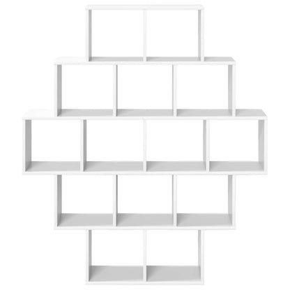 White Wall Shelf 14 Compartments 120cm | HomeAndLiving - 4