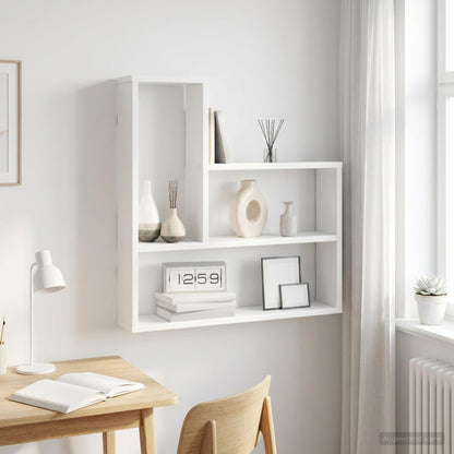 White Wall Shelf 60cm Engineered Wood | HomeAndLiving