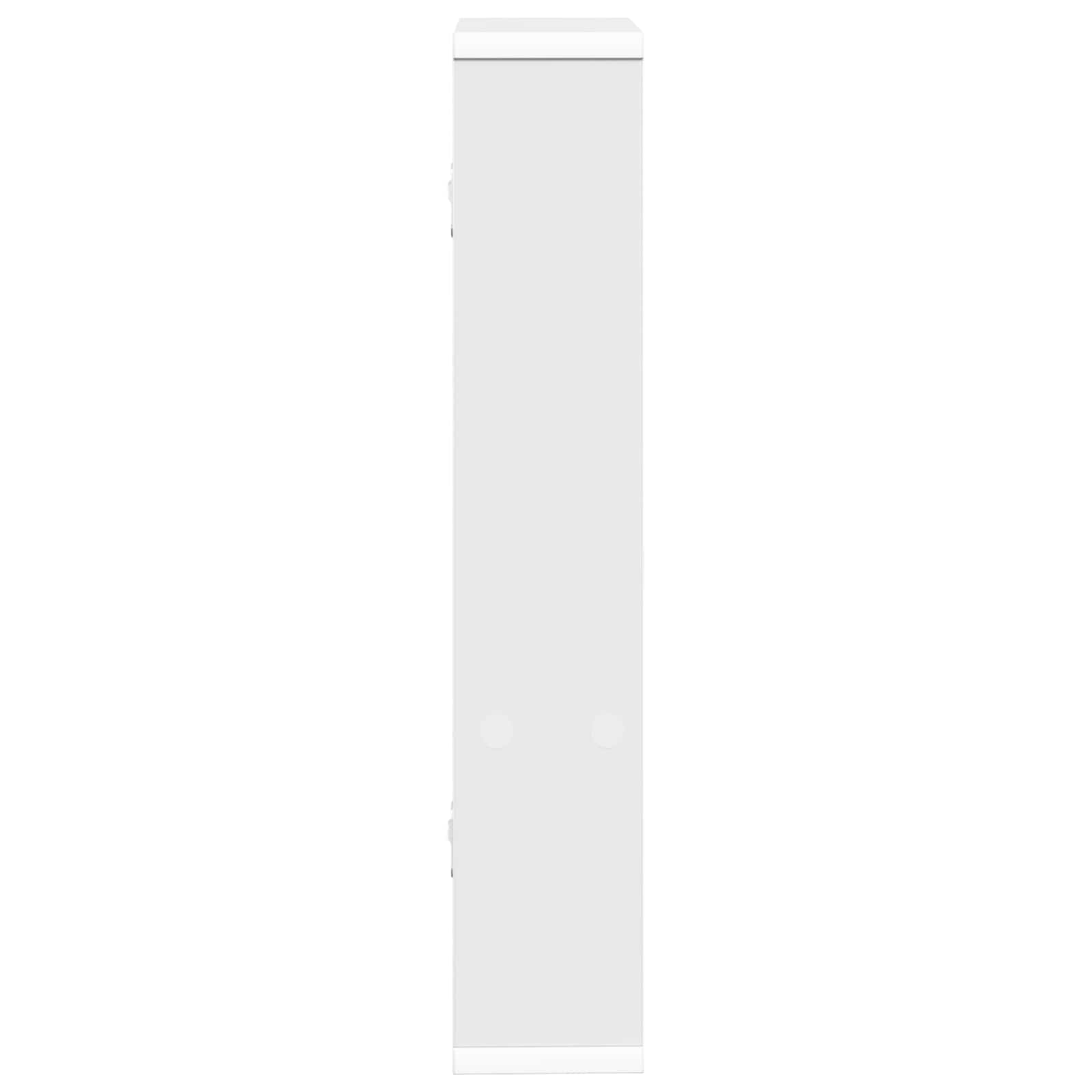 White Wall Shelf 60cm Engineered Wood | HomeAndLiving - 5