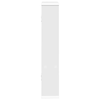 White Wall Shelf 60cm Engineered Wood | HomeAndLiving - 5