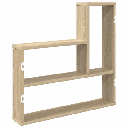Sonoma Oak Wall Shelf 60cm Engineered Wood | HomeAndLiving - 6