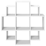 White Wall Shelf 9 Compartments 90cm | HomeAndLiving