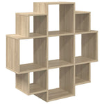 Wall Shelf 9 Compartments Sonoma Oak 90cm | HomeAndLiving