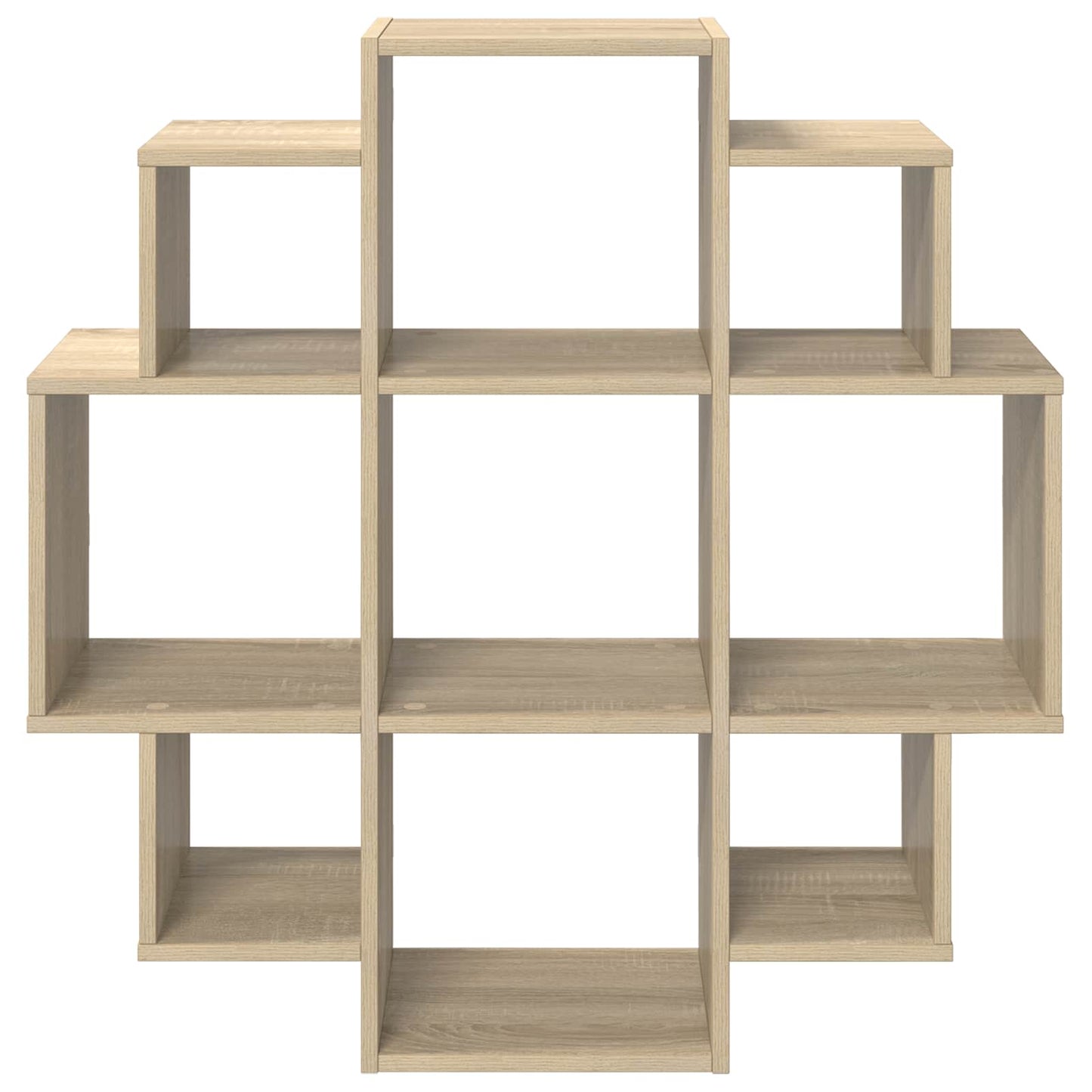 Wall Shelf 9 Compartments Sonoma Oak 90cm | HomeAndLiving - 4