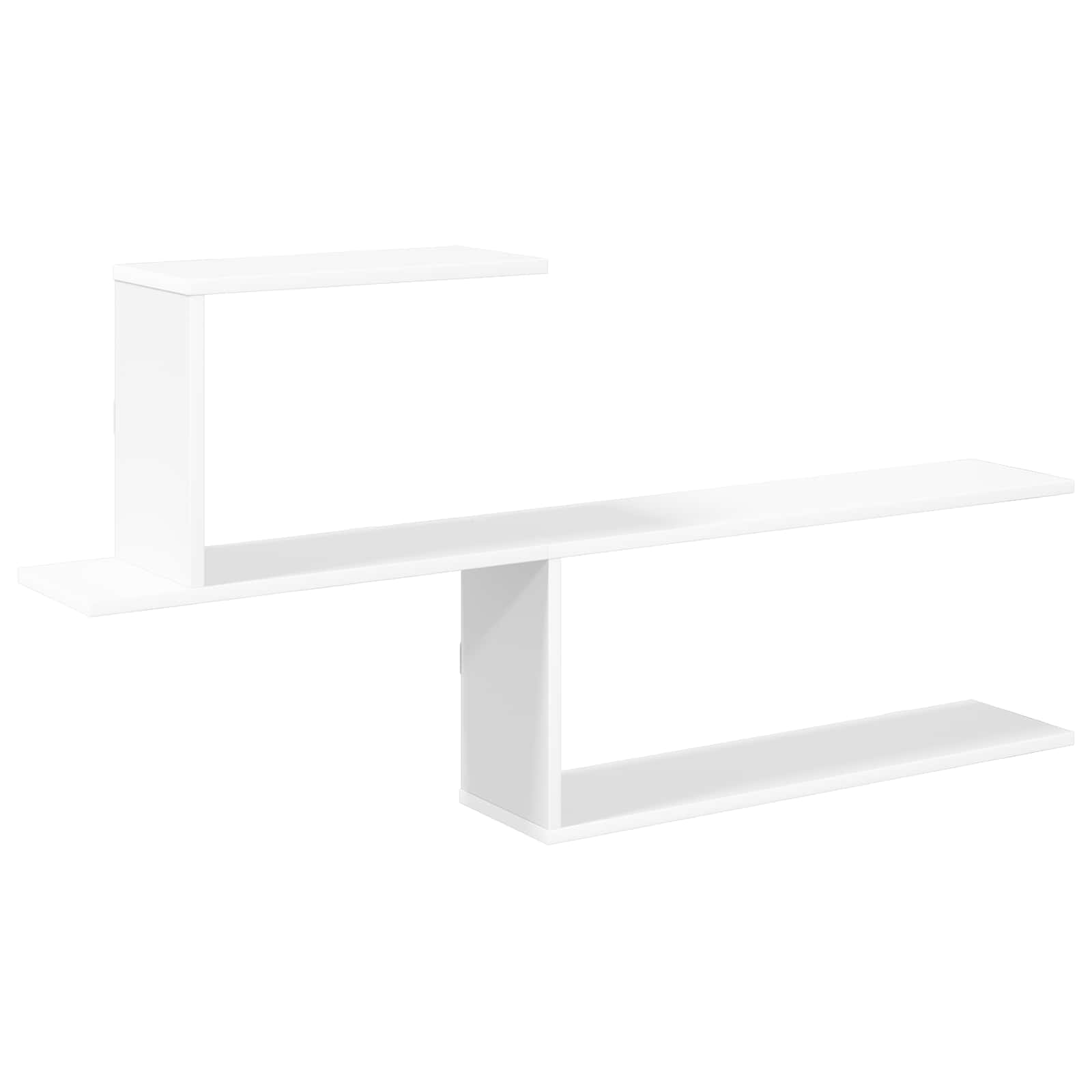 White Wall Shelf 122cm Engineered Wood | HomeAndLiving - 2