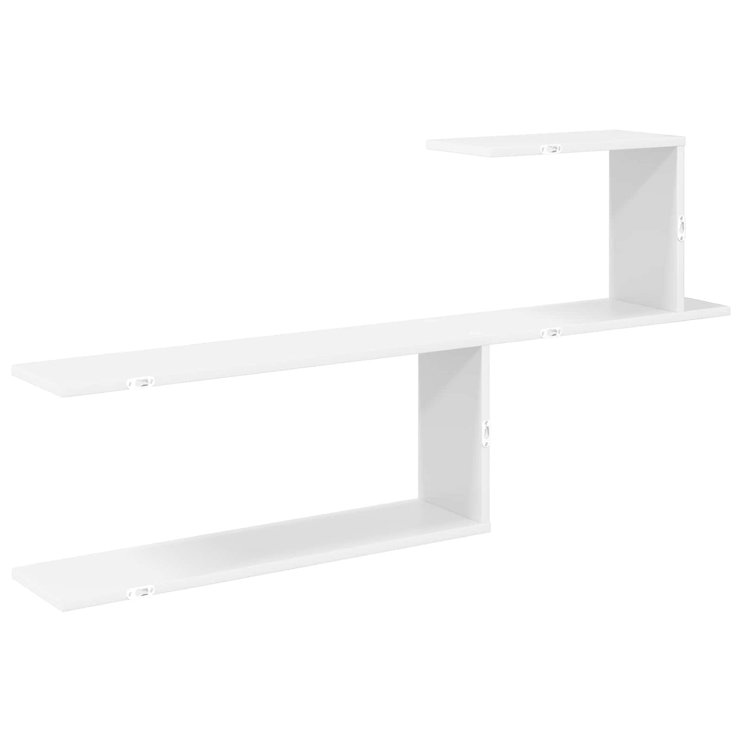 White Wall Shelf 122cm Engineered Wood | HomeAndLiving - 6