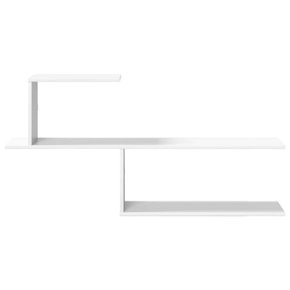 White Wall Shelf 122cm Engineered Wood | HomeAndLiving - 4