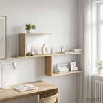 Wall Shelf Sonoma Oak 122cm Engineered Wood | HomeAndLiving