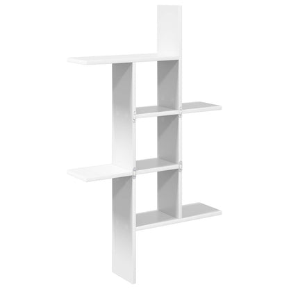 White Wall Shelf 5 Tier Engineered Wood | HomeAndLiving - 6
