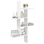 White Wall Shelf 5 Tier Engineered Wood | HomeAndLiving
