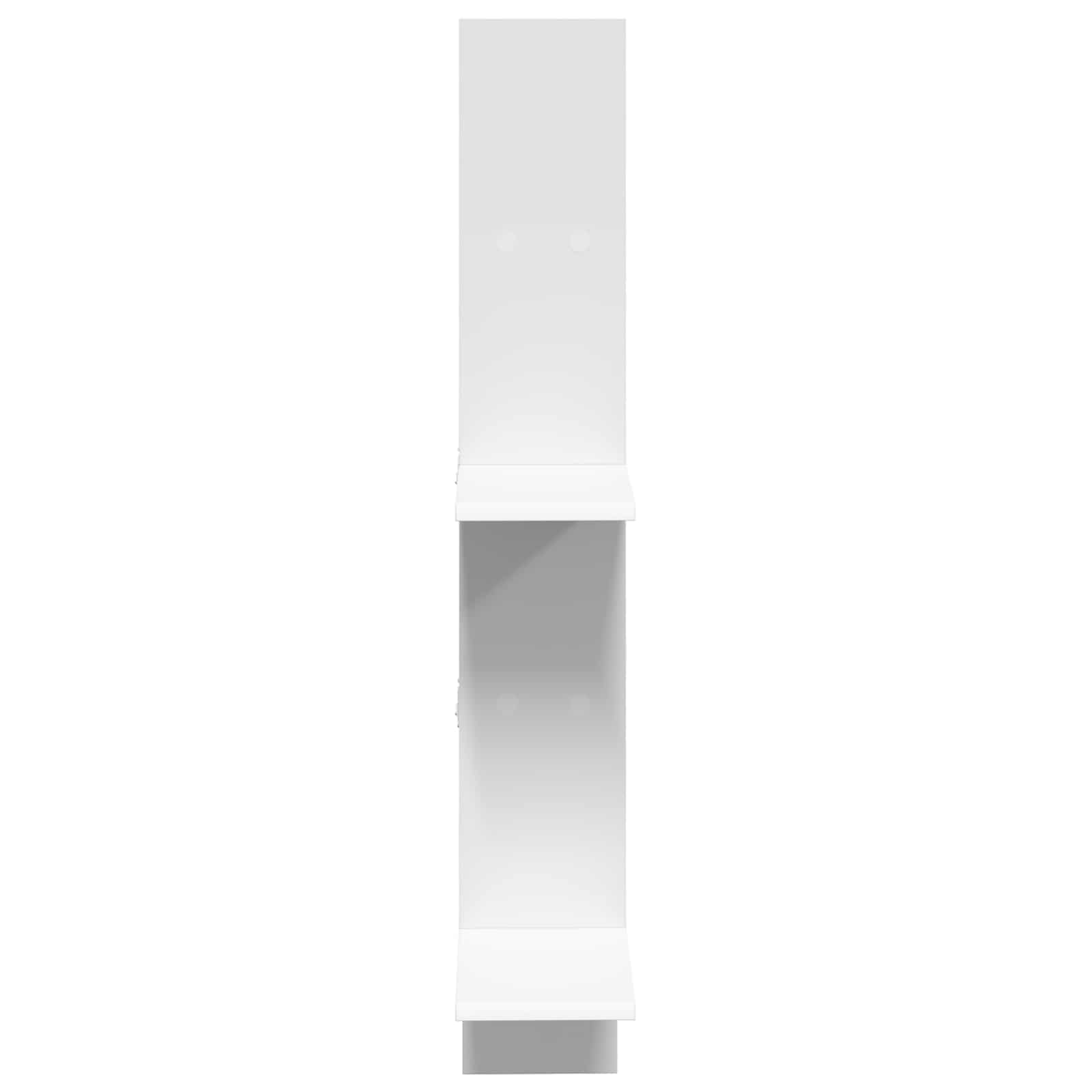 White Wall Shelf 5 Tier Engineered Wood | HomeAndLiving - 5