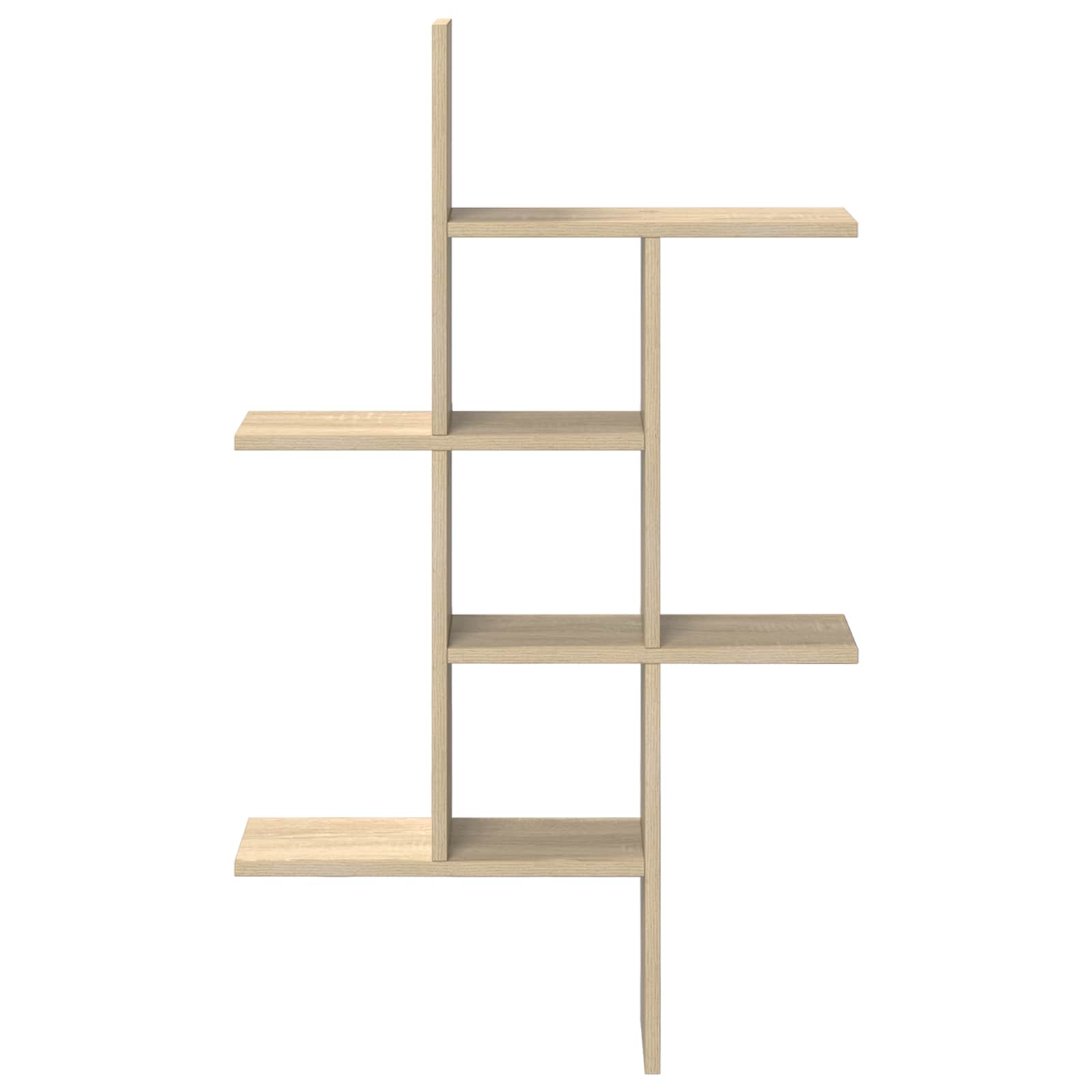 5-Compartment Wall Shelf Sonoma Oak 102cm | HomeAndLiving - 4