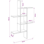 5-Compartment Wall Shelf Sonoma Oak 102cm | HomeAndLiving