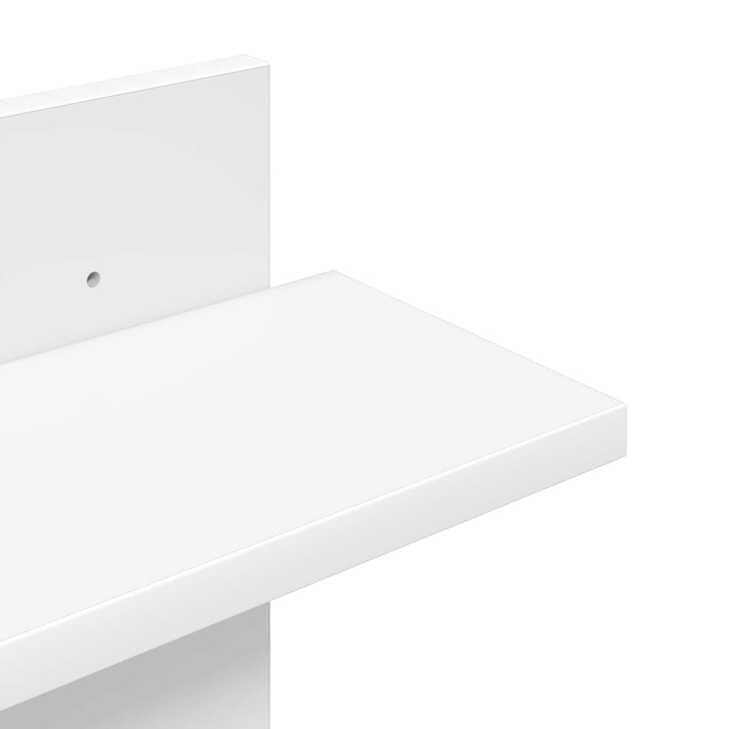 White Floating Wall Shelf 101cm Engineered Wood | HomeAndLiv - 7