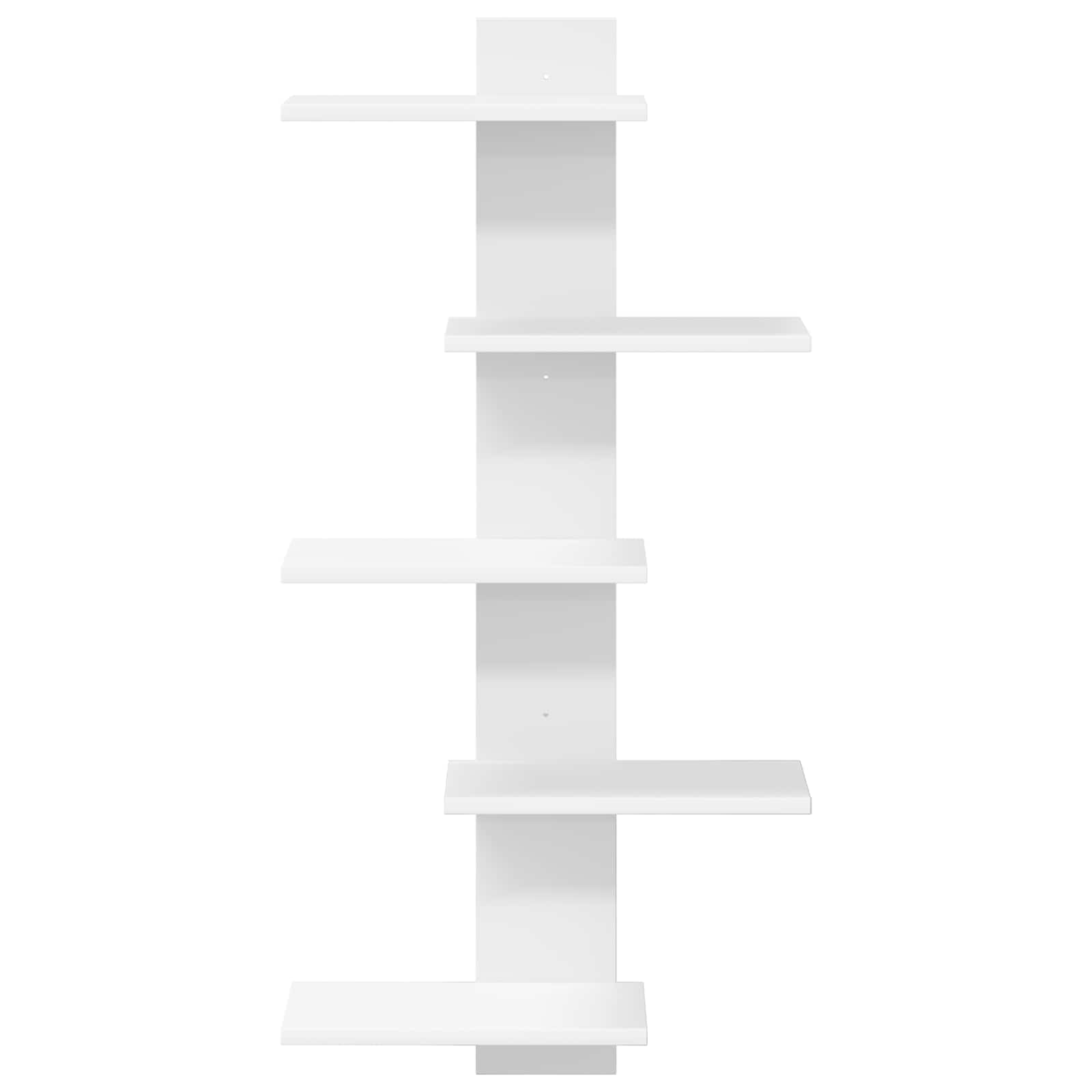 White Floating Wall Shelf 101cm Engineered Wood | HomeAndLiv - 4