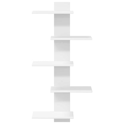 White Floating Wall Shelf 101cm Engineered Wood | HomeAndLiv - 4