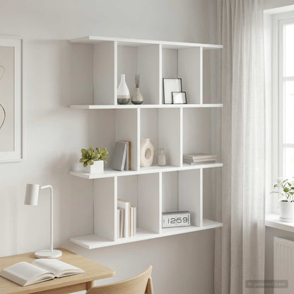 White Wall Shelf 11 Compartment 80x96cm | HomeAndLiving