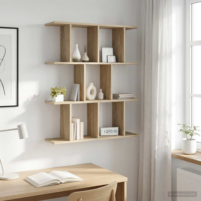 Wall Shelf 11 Compartments Sonoma Oak - 80×20×96cm