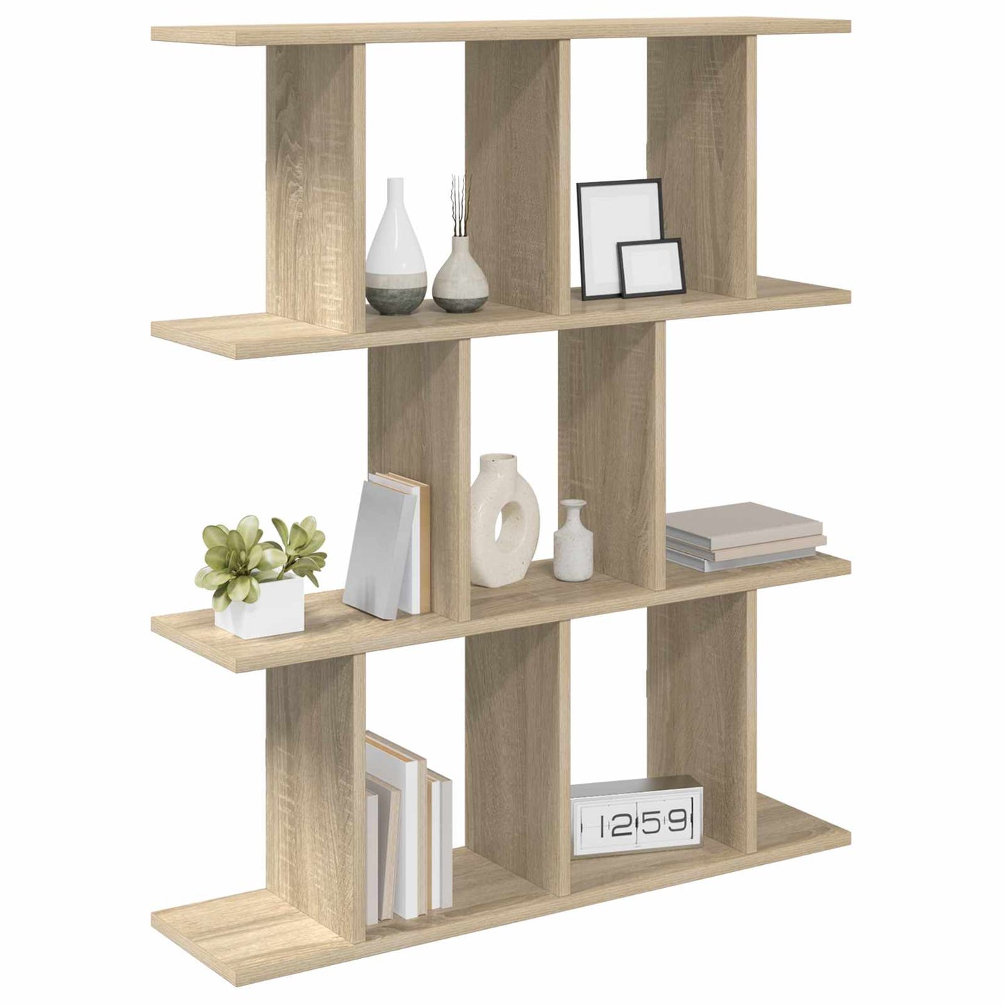 Wall Shelf 11 Compartments Sonoma Oak - 80×20×96cm - 3