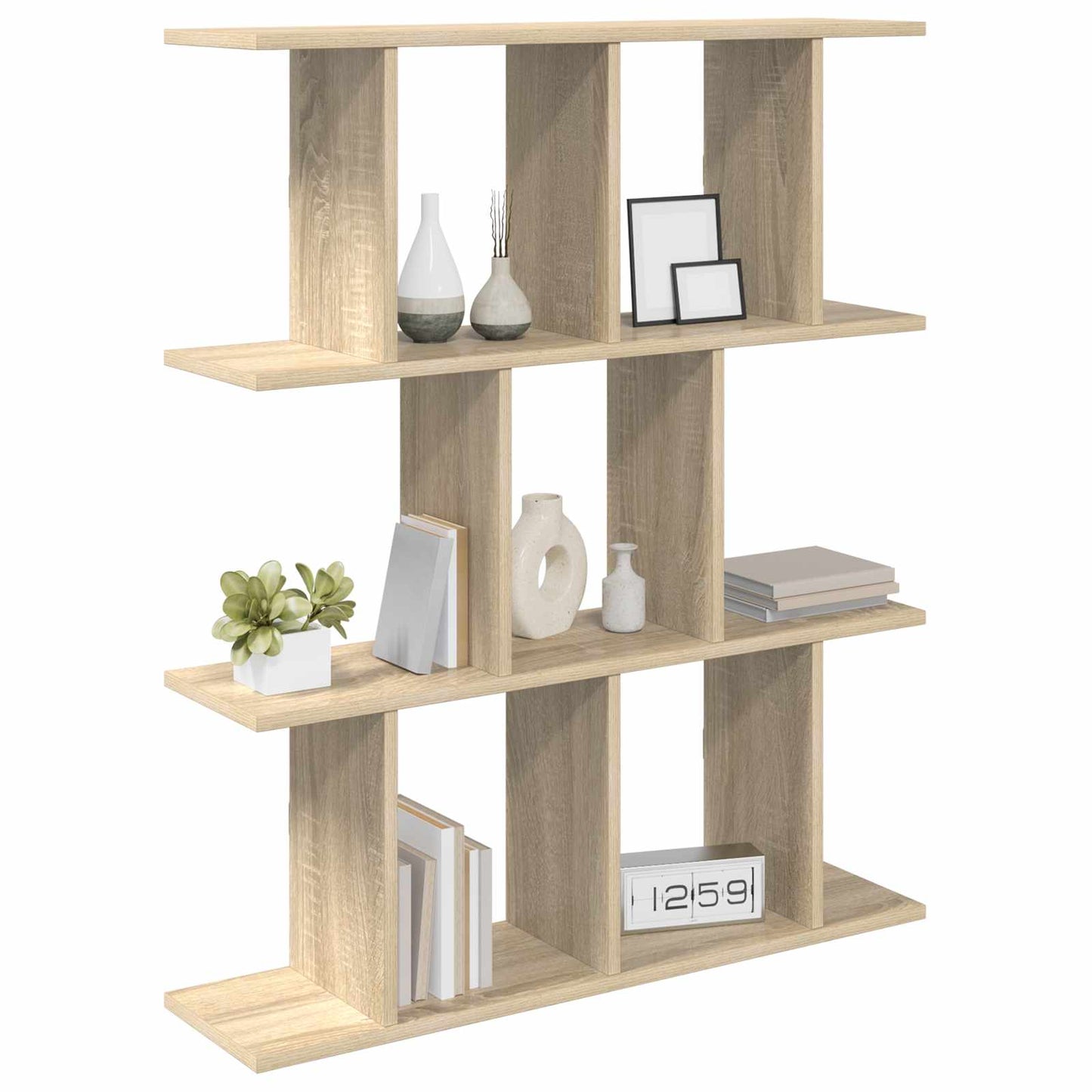 Wall Shelf 11 Compartments Sonoma Oak - 102×20×96cm - 3