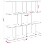 Wall Shelf 11 Compartments Sonoma Oak | HomeAndLiving
